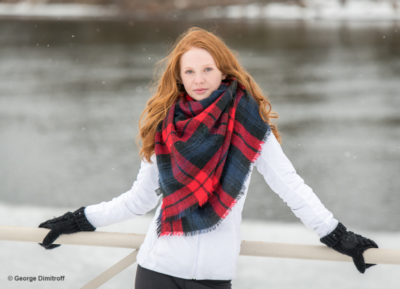<br /><font size="3" face="verdana" color="#FFFFFF">Red Haired Girl With Tartan Scarf</font>